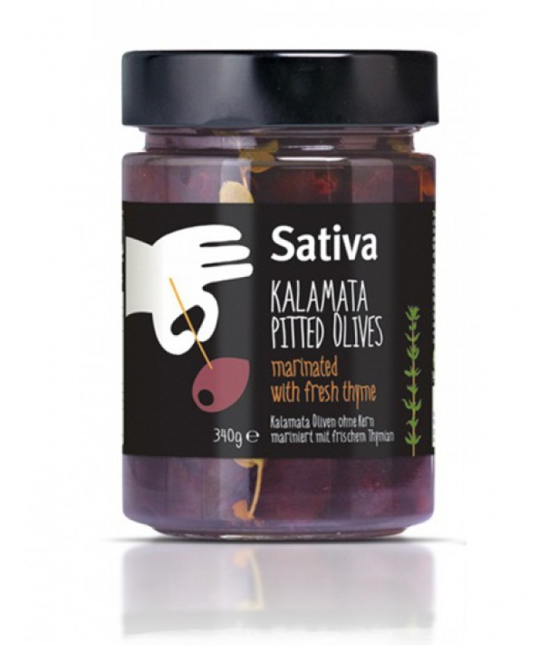 Kalamata pitted olives marinated with fresh thyme 340g